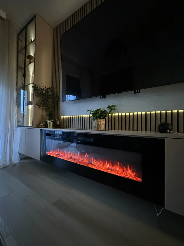 Salon i zabudowy RTV — realizacja KS MEBLE